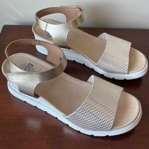 Brako Gold Wedge Sandals (EU 41)